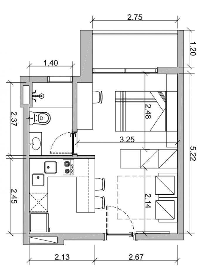 VENDE EXCEPCIONAL DEPARTAMENTO MONOAMBIENTE EN ASUNCION PARAGUAY 