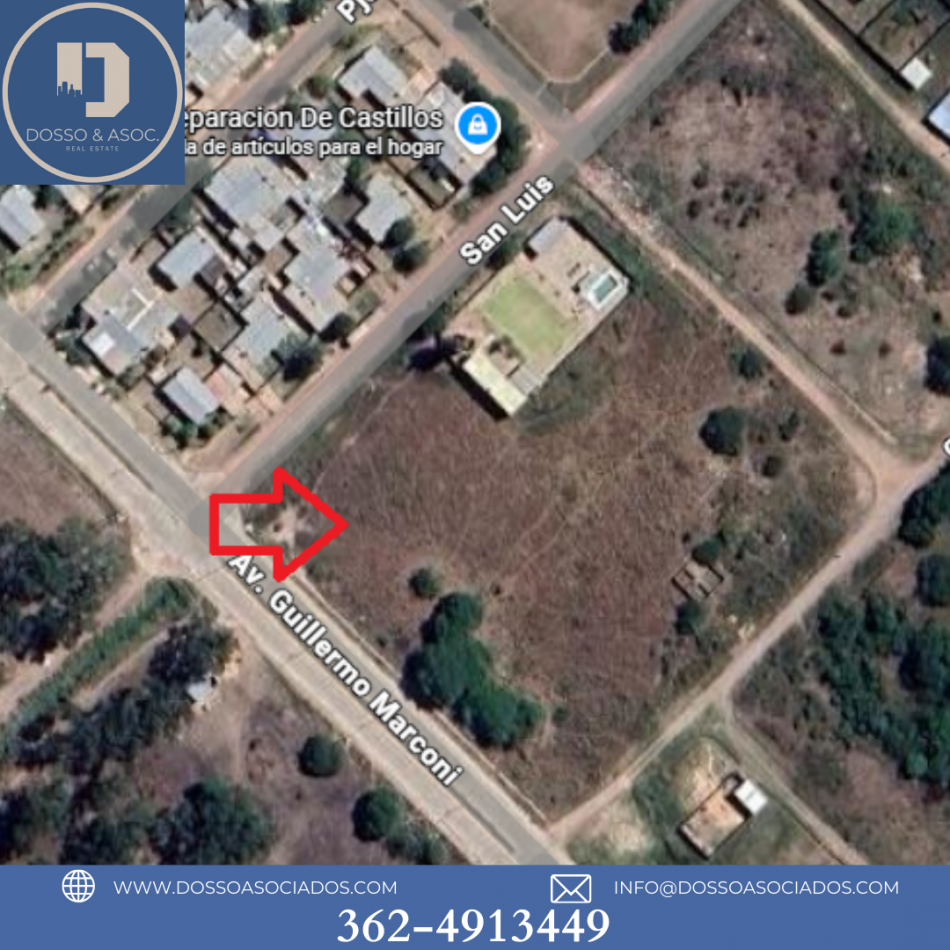 VENTA DE TERRENO en AV. MARCONI Y SAN LUIS - FONTANA - CHACO - EXCELENTE ESQUINA