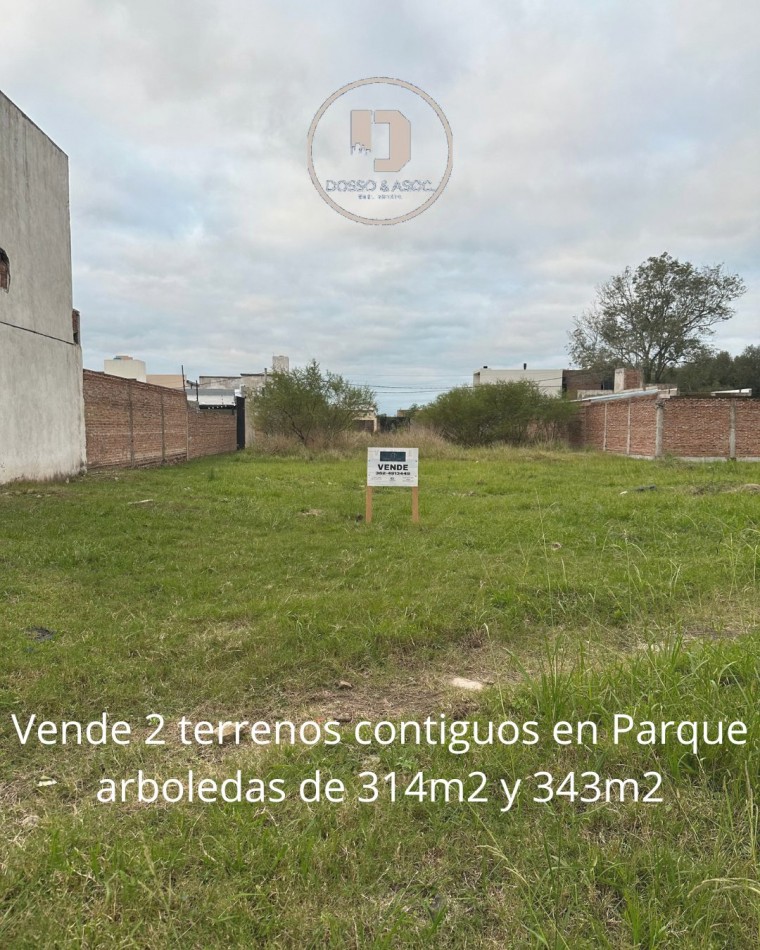 Vende 2 terrenos contiguos en Parque Arboledas en calle Bartolina Sissa
